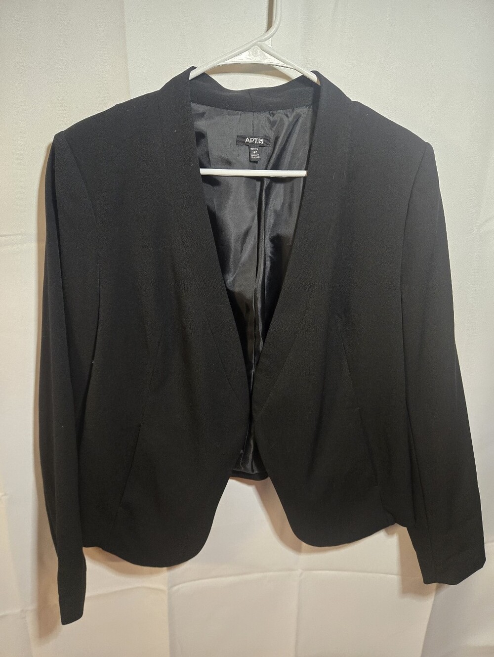 Apt. 9 Women's Black Open-Front Blazer